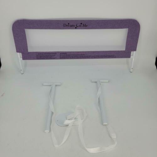 Dream On Me, 3d Linen Fabric And Mesh Security Bed Rail, Purple