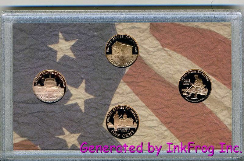 2009-s Lincoln Cent Proof 4 Coin  Us Mint Bicentennial Set No Box Or Coa