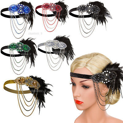 1920s 1930s Flapper Headband Party Accessories Great Gatsby 20s 30s Prom Dresses