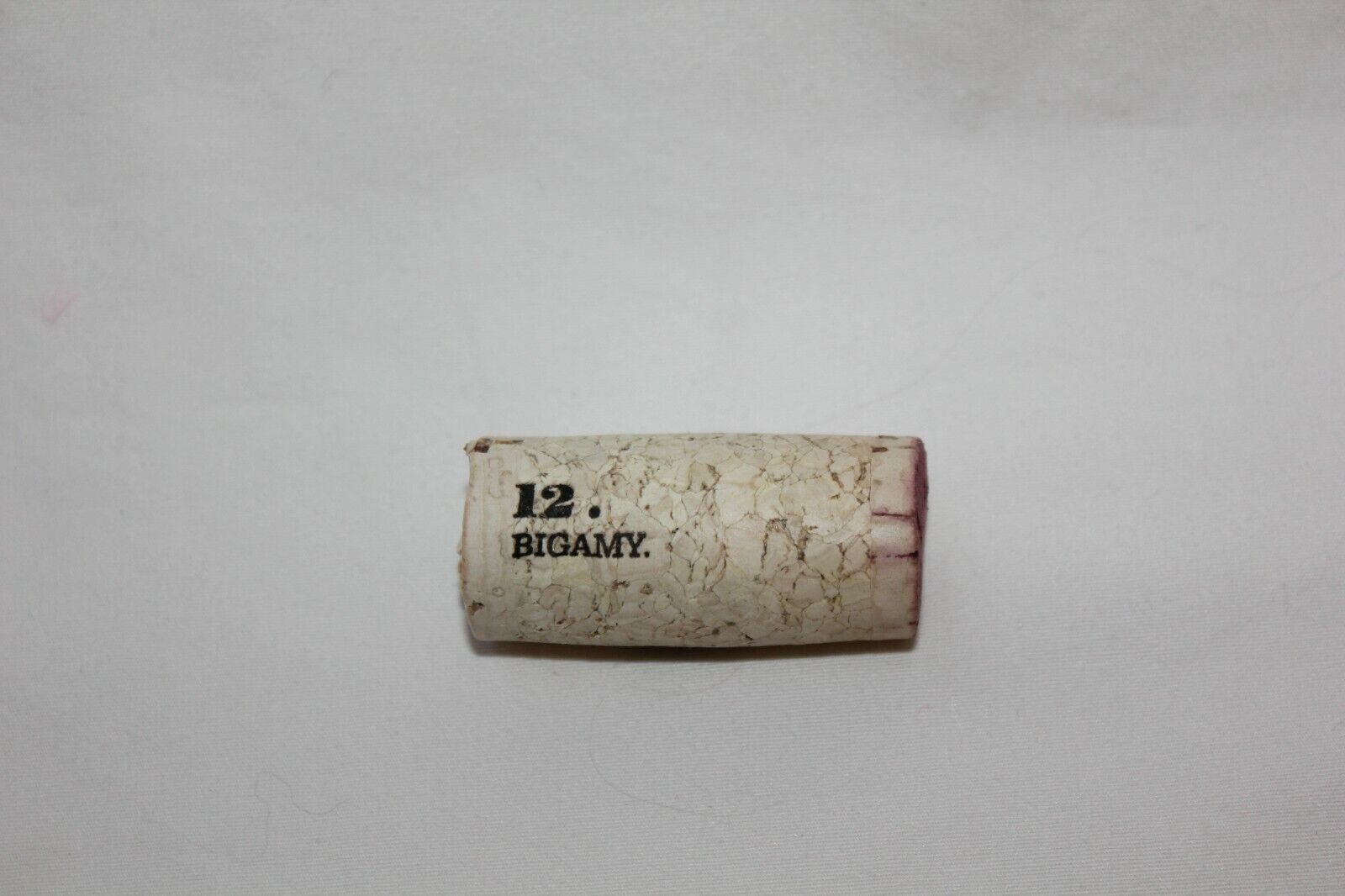 19 Crimes Collectible Red Wine Cork #12 Bigamy Collection 12.