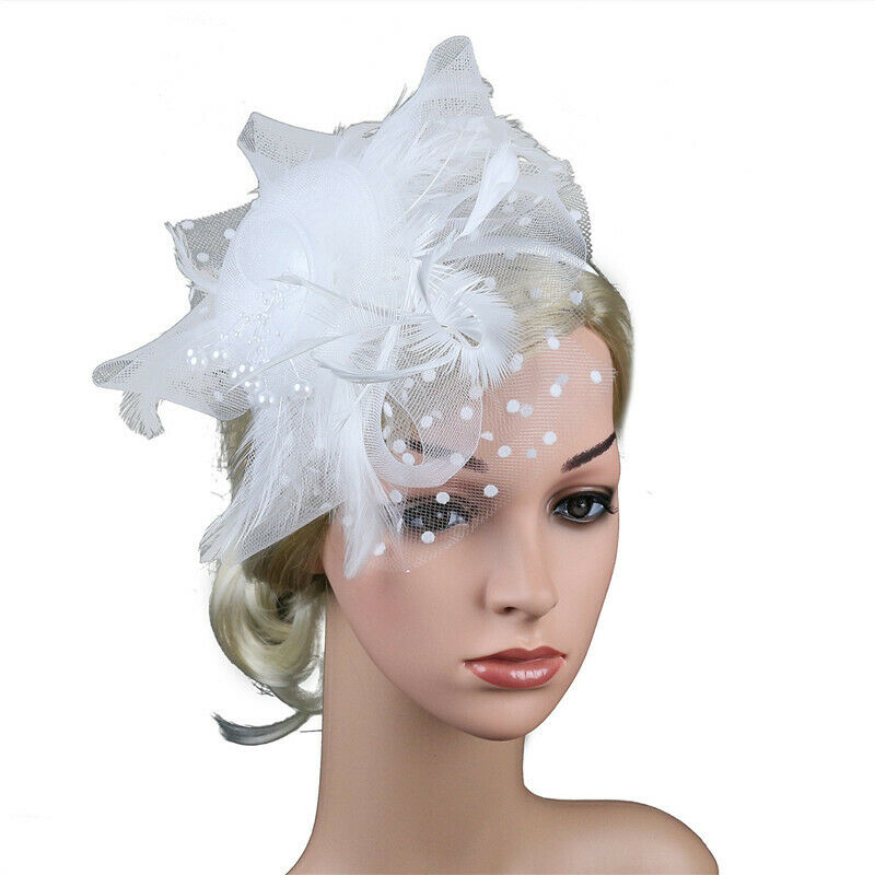 Women Fascinator Hat Ladies' Day Cocktail Tea Party Headband Wedding Hair Clip
