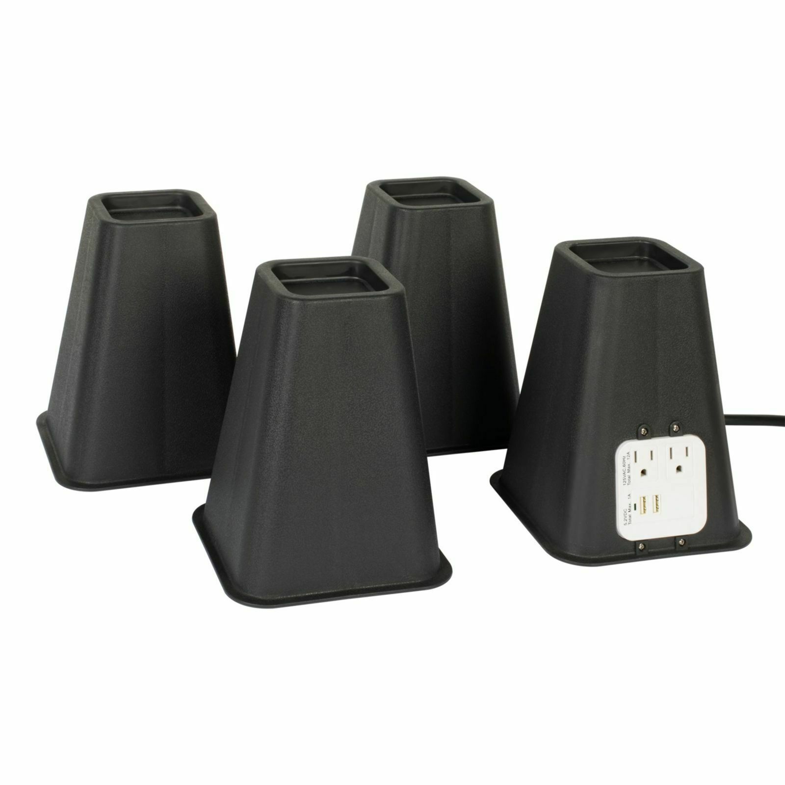 Set Of 4 Bed Lift With Outlets And Usb Ports Fits Round And Square Bed Posts